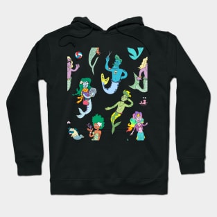 Mer-Friends Pattern Hoodie